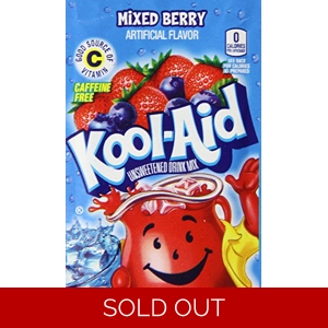 Mixed Berry Kool-Aid Unsweetened Drink Mix Sachet 6.2g Kool Aid